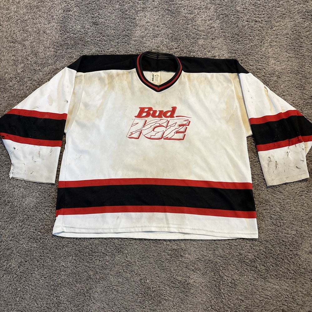 Vintage Bauer Bud‎ Ice Beer NHL Hockey Jersey Size Mens XXL 69 Budweiser